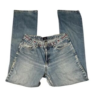 Y2K VTG Tommy Jeans‎ Tommy Hilfiger Distressed Faded Denim Straight Leg Size 9